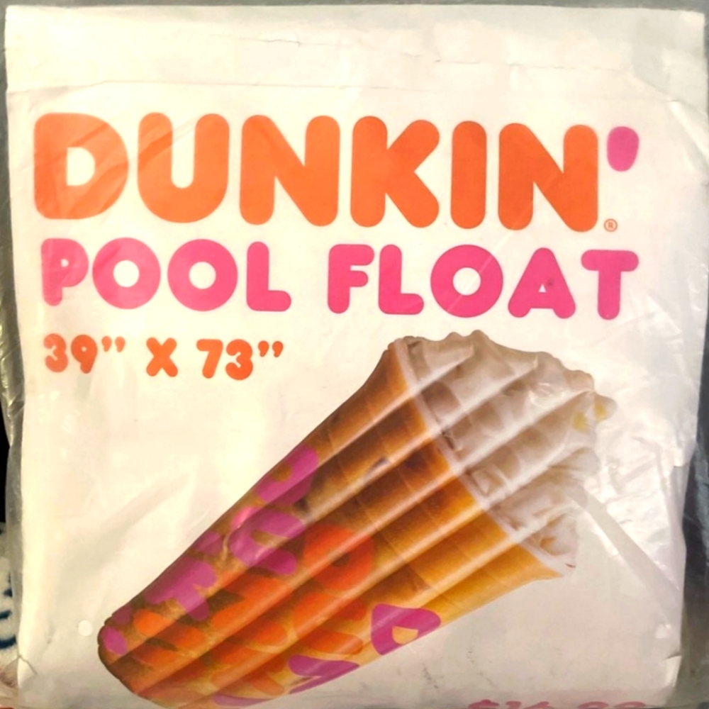 NEW Dunkin Iced Coffee Pool Float - 39" x 73"